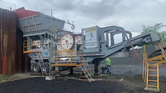 Planta de trituración portátil con guía técnica con capacidad de 70-300 tph
