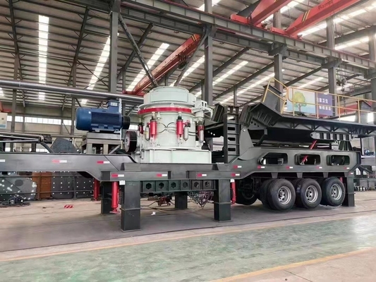 YG938E69 Planta de trituradora móvil de mandíbulas en grava de piedra caliza de granito con una capacidad de 70-150 tph