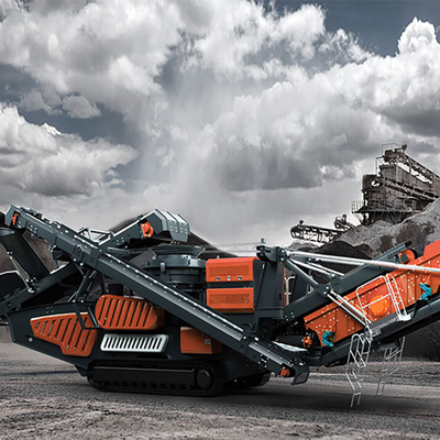 Trituradora móvil de impacto montada en pista de arena/planta móvil de trituración de impacto de mineral con diseño