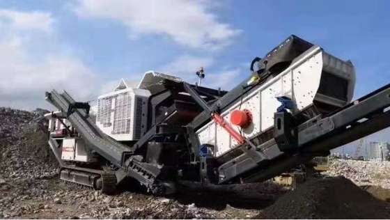 Perfecto servicio postventa tipo de arrastrador trituradoras de impacto móviles para granito y piedra caliza