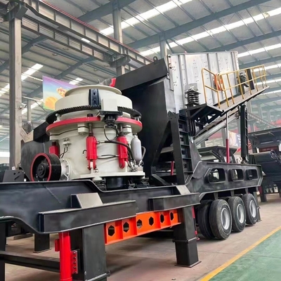 línea de producción de piedra de 70-300tph Crawler trituradora móvil de cono con tecnología avanzada