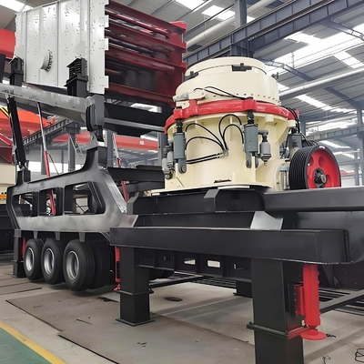Estación móvil de trituración y selección de conos con potencia de motor de 75-264.5kw