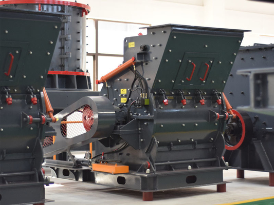 10-100tph Capacidad PC Molino de martillos de polvo grueso con 55-75kw/75-90kw de potencia del motor