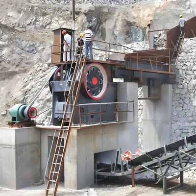 Estación de trituración de mandíbula de tipo combinado para piedra caliza, hormigón, basalto y granito