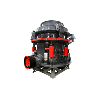 Trituradora de cono hidráulica de mineral de motor de CA con cinta transportadora y entrada de tamaño 76-320 mm